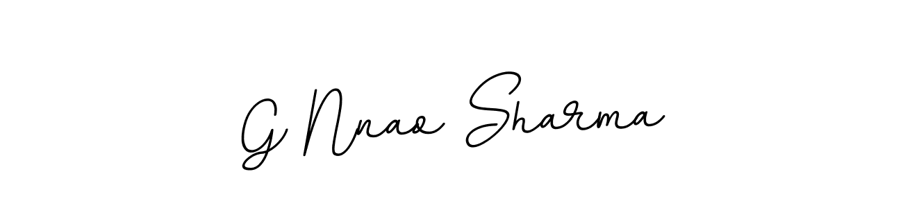 How to make G Nnao Sharma name signature. Use BallpointsItalic-DORy9 style for creating short signs online. This is the latest handwritten sign. G Nnao Sharma signature style 11 images and pictures png