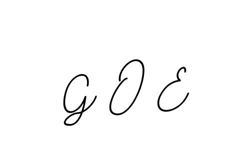 G O E stylish signature style. Best Handwritten Sign (BallpointsItalic-DORy9) for my name. Handwritten Signature Collection Ideas for my name G O E. G O E signature style 11 images and pictures png