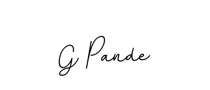 Create a beautiful signature design for name G Pande. With this signature (BallpointsItalic-DORy9) fonts, you can make a handwritten signature for free. G Pande signature style 11 images and pictures png