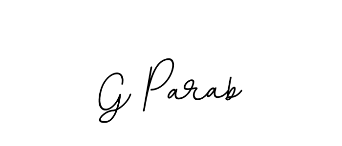 How to make G Parab name signature. Use BallpointsItalic-DORy9 style for creating short signs online. This is the latest handwritten sign. G Parab signature style 11 images and pictures png