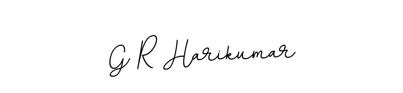 How to make G R Harikumar name signature. Use BallpointsItalic-DORy9 style for creating short signs online. This is the latest handwritten sign. G R Harikumar signature style 11 images and pictures png