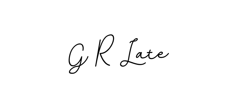 The best way (BallpointsItalic-DORy9) to make a short signature is to pick only two or three words in your name. The name G R Late include a total of six letters. For converting this name. G R Late signature style 11 images and pictures png