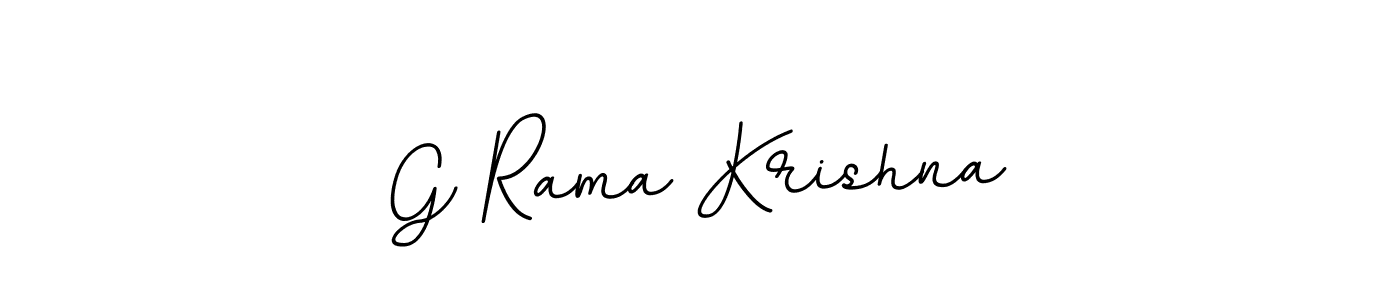 The best way (BallpointsItalic-DORy9) to make a short signature is to pick only two or three words in your name. The name G Rama Krishna include a total of six letters. For converting this name. G Rama Krishna signature style 11 images and pictures png