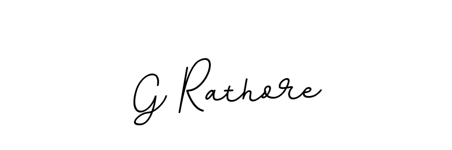 Make a beautiful signature design for name G Rathore. With this signature (BallpointsItalic-DORy9) style, you can create a handwritten signature for free. G Rathore signature style 11 images and pictures png