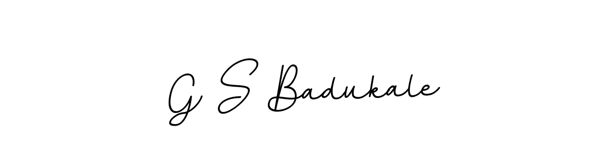 Make a beautiful signature design for name G S Badukale. With this signature (BallpointsItalic-DORy9) style, you can create a handwritten signature for free. G S Badukale signature style 11 images and pictures png