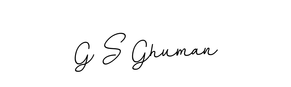 Create a beautiful signature design for name G S Ghuman. With this signature (BallpointsItalic-DORy9) fonts, you can make a handwritten signature for free. G S Ghuman signature style 11 images and pictures png