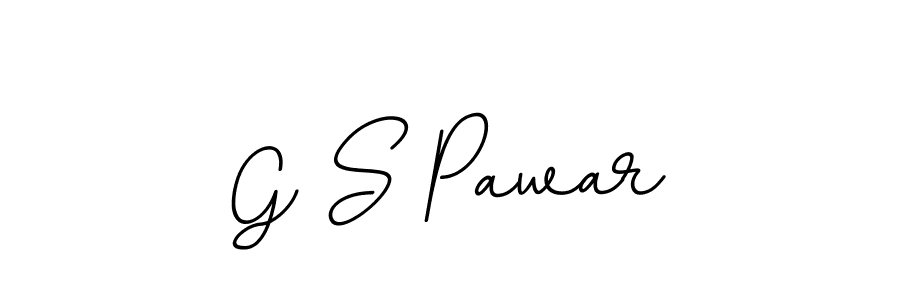 How to make G S Pawar name signature. Use BallpointsItalic-DORy9 style for creating short signs online. This is the latest handwritten sign. G S Pawar signature style 11 images and pictures png