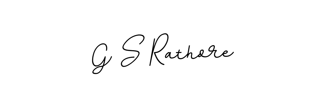 The best way (BallpointsItalic-DORy9) to make a short signature is to pick only two or three words in your name. The name G S Rathore include a total of six letters. For converting this name. G S Rathore signature style 11 images and pictures png