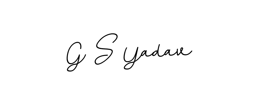 if you are searching for the best signature style for your name G S Yadav. so please give up your signature search. here we have designed multiple signature styles  using BallpointsItalic-DORy9. G S Yadav signature style 11 images and pictures png