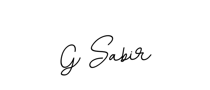 How to make G Sabir name signature. Use BallpointsItalic-DORy9 style for creating short signs online. This is the latest handwritten sign. G Sabir signature style 11 images and pictures png