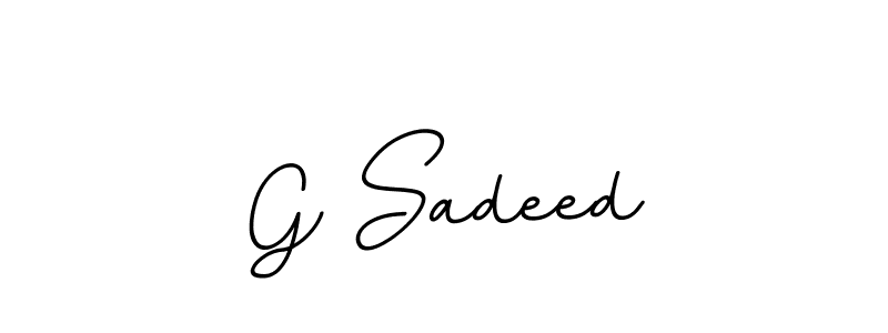 Design your own signature with our free online signature maker. With this signature software, you can create a handwritten (BallpointsItalic-DORy9) signature for name G Sadeed. G Sadeed signature style 11 images and pictures png