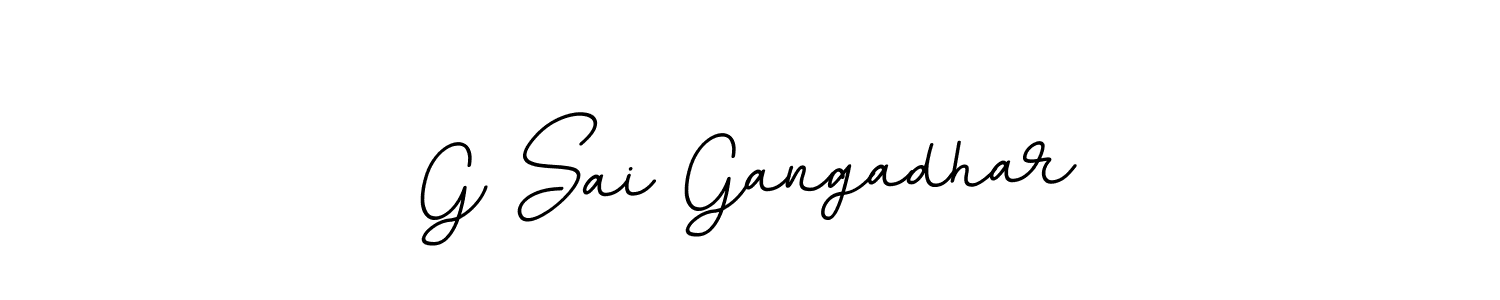 The best way (BallpointsItalic-DORy9) to make a short signature is to pick only two or three words in your name. The name G Sai Gangadhar include a total of six letters. For converting this name. G Sai Gangadhar signature style 11 images and pictures png