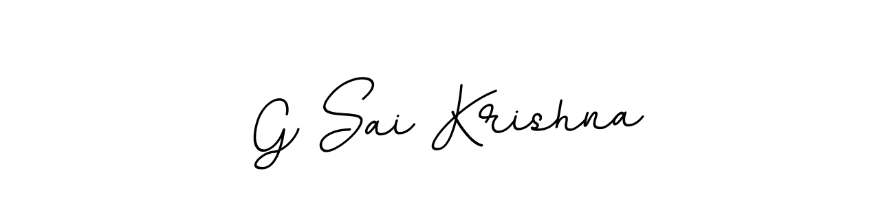 Design your own signature with our free online signature maker. With this signature software, you can create a handwritten (BallpointsItalic-DORy9) signature for name G Sai Krishna. G Sai Krishna signature style 11 images and pictures png