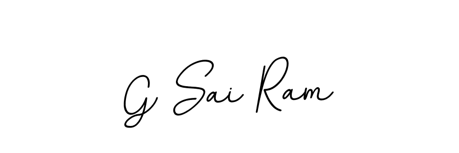 Create a beautiful signature design for name G Sai Ram. With this signature (BallpointsItalic-DORy9) fonts, you can make a handwritten signature for free. G Sai Ram signature style 11 images and pictures png