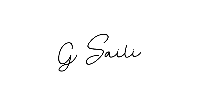 You should practise on your own different ways (BallpointsItalic-DORy9) to write your name (G Saili) in signature. don't let someone else do it for you. G Saili signature style 11 images and pictures png