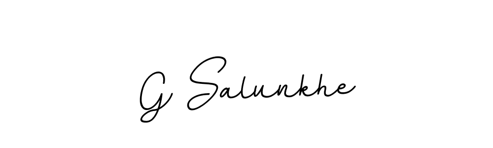 Use a signature maker to create a handwritten signature online. With this signature software, you can design (BallpointsItalic-DORy9) your own signature for name G Salunkhe. G Salunkhe signature style 11 images and pictures png