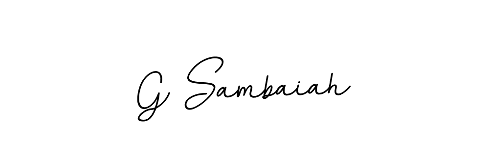 Create a beautiful signature design for name G Sambaiah. With this signature (BallpointsItalic-DORy9) fonts, you can make a handwritten signature for free. G Sambaiah signature style 11 images and pictures png