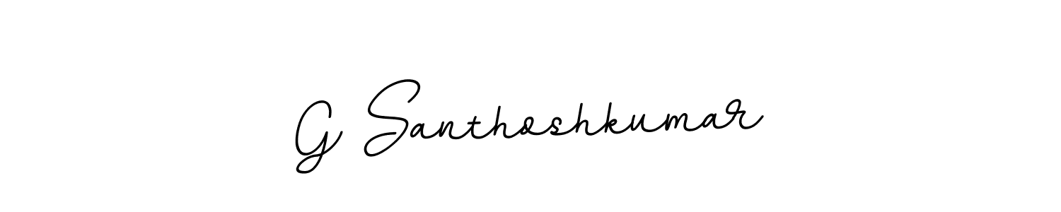 Use a signature maker to create a handwritten signature online. With this signature software, you can design (BallpointsItalic-DORy9) your own signature for name G Santhoshkumar. G Santhoshkumar signature style 11 images and pictures png