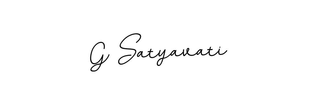 How to make G Satyavati name signature. Use BallpointsItalic-DORy9 style for creating short signs online. This is the latest handwritten sign. G Satyavati signature style 11 images and pictures png