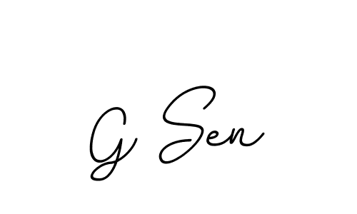 Make a beautiful signature design for name G Sen. With this signature (BallpointsItalic-DORy9) style, you can create a handwritten signature for free. G Sen signature style 11 images and pictures png