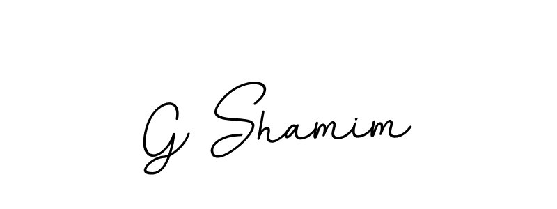 Use a signature maker to create a handwritten signature online. With this signature software, you can design (BallpointsItalic-DORy9) your own signature for name G Shamim. G Shamim signature style 11 images and pictures png