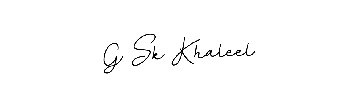 Design your own signature with our free online signature maker. With this signature software, you can create a handwritten (BallpointsItalic-DORy9) signature for name G Sk Khaleel. G Sk Khaleel signature style 11 images and pictures png