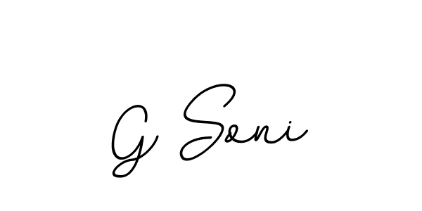 Make a beautiful signature design for name G Soni. With this signature (BallpointsItalic-DORy9) style, you can create a handwritten signature for free. G Soni signature style 11 images and pictures png