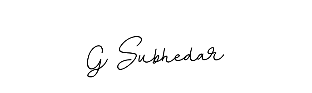 Create a beautiful signature design for name G Subhedar. With this signature (BallpointsItalic-DORy9) fonts, you can make a handwritten signature for free. G Subhedar signature style 11 images and pictures png