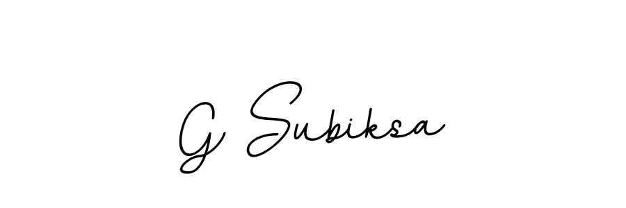 Make a beautiful signature design for name G Subiksa. With this signature (BallpointsItalic-DORy9) style, you can create a handwritten signature for free. G Subiksa signature style 11 images and pictures png