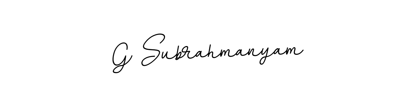 Create a beautiful signature design for name G Subrahmanyam. With this signature (BallpointsItalic-DORy9) fonts, you can make a handwritten signature for free. G Subrahmanyam signature style 11 images and pictures png