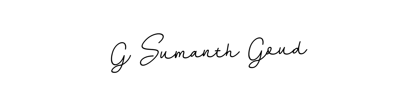 Create a beautiful signature design for name G Sumanth Goud. With this signature (BallpointsItalic-DORy9) fonts, you can make a handwritten signature for free. G Sumanth Goud signature style 11 images and pictures png