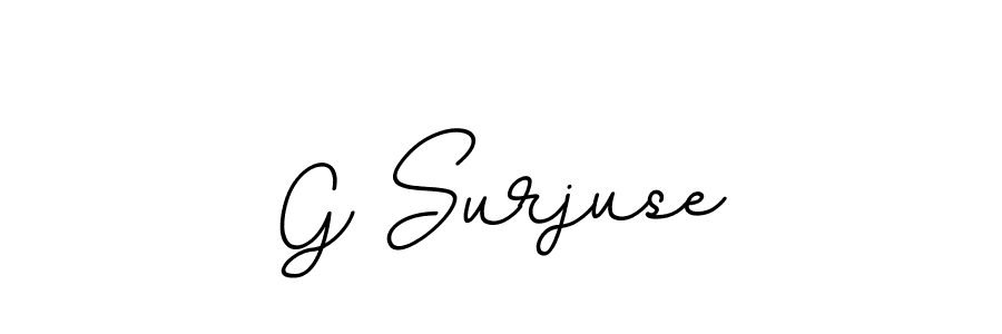 You should practise on your own different ways (BallpointsItalic-DORy9) to write your name (G Surjuse) in signature. don't let someone else do it for you. G Surjuse signature style 11 images and pictures png
