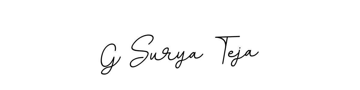 Similarly BallpointsItalic-DORy9 is the best handwritten signature design. Signature creator online .You can use it as an online autograph creator for name G Surya Teja. G Surya Teja signature style 11 images and pictures png