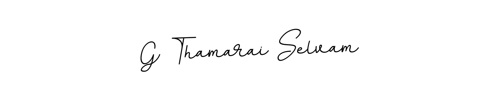 Make a beautiful signature design for name G Thamarai Selvam. With this signature (BallpointsItalic-DORy9) style, you can create a handwritten signature for free. G Thamarai Selvam signature style 11 images and pictures png
