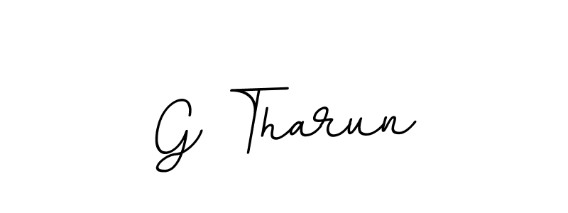 The best way (BallpointsItalic-DORy9) to make a short signature is to pick only two or three words in your name. The name G Tharun include a total of six letters. For converting this name. G Tharun signature style 11 images and pictures png