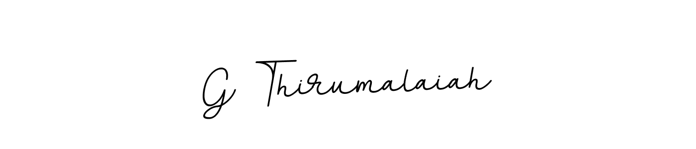 Use a signature maker to create a handwritten signature online. With this signature software, you can design (BallpointsItalic-DORy9) your own signature for name G Thirumalaiah. G Thirumalaiah signature style 11 images and pictures png