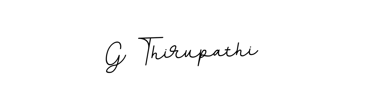 Design your own signature with our free online signature maker. With this signature software, you can create a handwritten (BallpointsItalic-DORy9) signature for name G Thirupathi. G Thirupathi signature style 11 images and pictures png