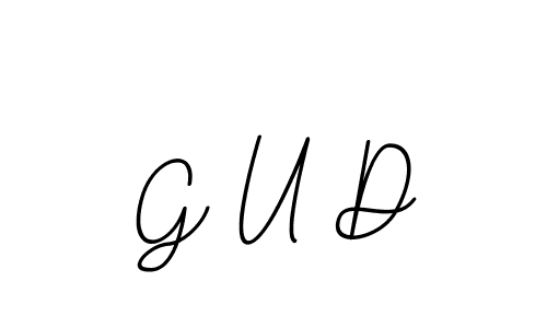 How to make G U D signature? BallpointsItalic-DORy9 is a professional autograph style. Create handwritten signature for G U D name. G U D signature style 11 images and pictures png