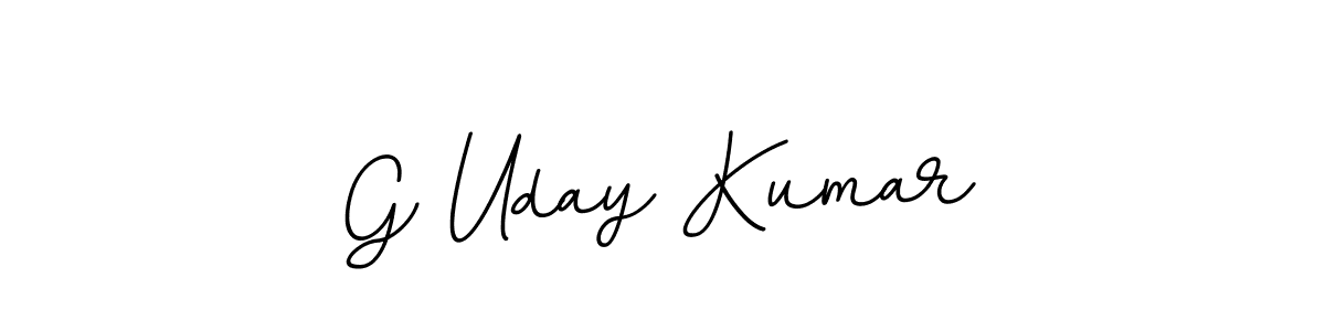 The best way (BallpointsItalic-DORy9) to make a short signature is to pick only two or three words in your name. The name G Uday Kumar include a total of six letters. For converting this name. G Uday Kumar signature style 11 images and pictures png