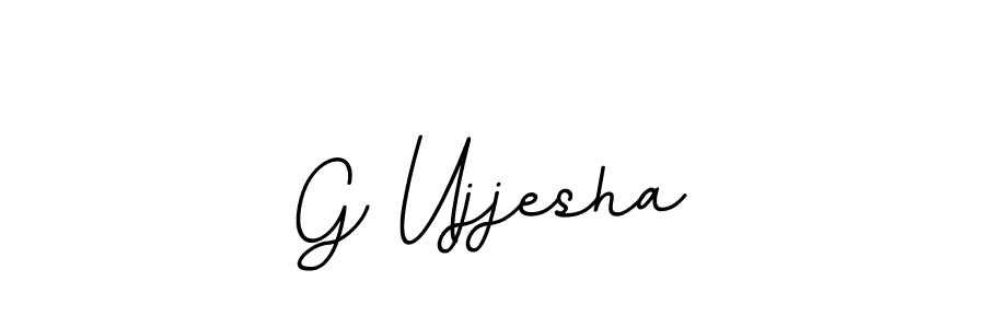 Use a signature maker to create a handwritten signature online. With this signature software, you can design (BallpointsItalic-DORy9) your own signature for name G Ujjesha. G Ujjesha signature style 11 images and pictures png