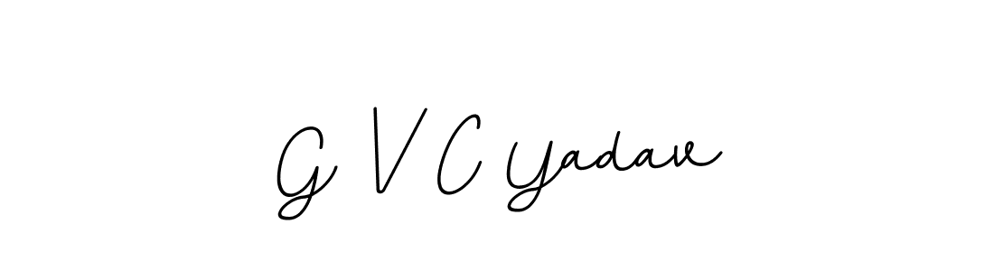 G V C Yadav stylish signature style. Best Handwritten Sign (BallpointsItalic-DORy9) for my name. Handwritten Signature Collection Ideas for my name G V C Yadav. G V C Yadav signature style 11 images and pictures png