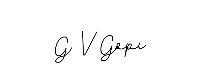 Create a beautiful signature design for name G V Gopi. With this signature (BallpointsItalic-DORy9) fonts, you can make a handwritten signature for free. G V Gopi signature style 11 images and pictures png