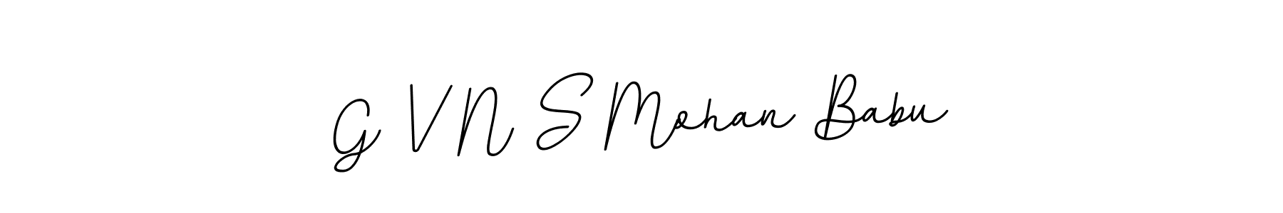 Create a beautiful signature design for name G V N S Mohan Babu. With this signature (BallpointsItalic-DORy9) fonts, you can make a handwritten signature for free. G V N S Mohan Babu signature style 11 images and pictures png