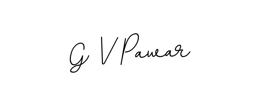 The best way (BallpointsItalic-DORy9) to make a short signature is to pick only two or three words in your name. The name G V Pawar include a total of six letters. For converting this name. G V Pawar signature style 11 images and pictures png