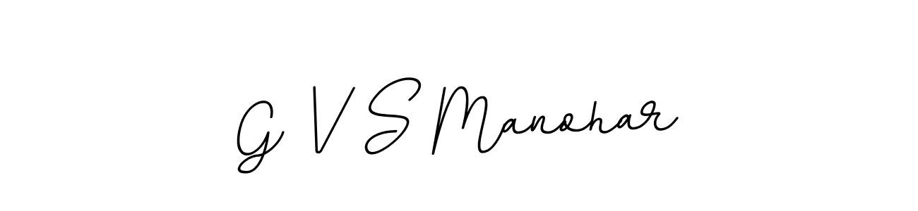 Create a beautiful signature design for name G V S Manohar. With this signature (BallpointsItalic-DORy9) fonts, you can make a handwritten signature for free. G V S Manohar signature style 11 images and pictures png