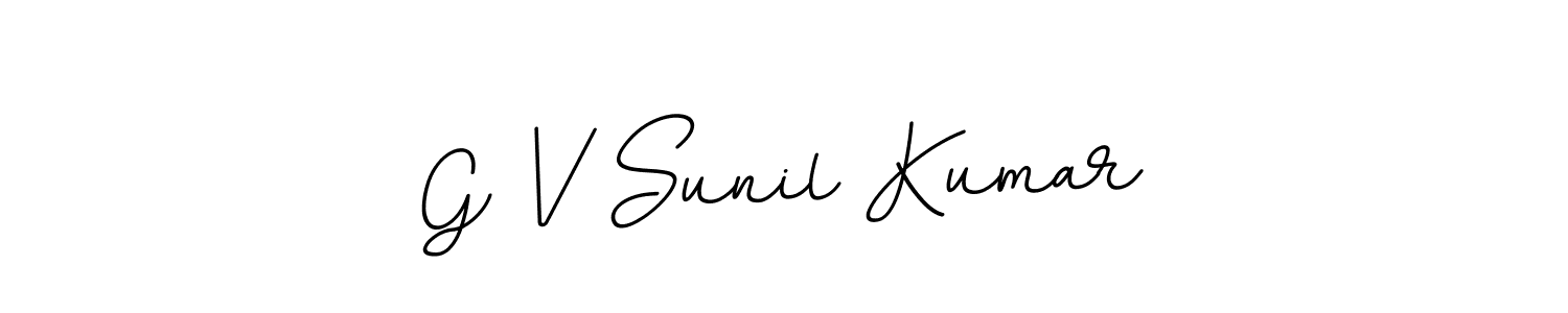 G V Sunil Kumar stylish signature style. Best Handwritten Sign (BallpointsItalic-DORy9) for my name. Handwritten Signature Collection Ideas for my name G V Sunil Kumar. G V Sunil Kumar signature style 11 images and pictures png