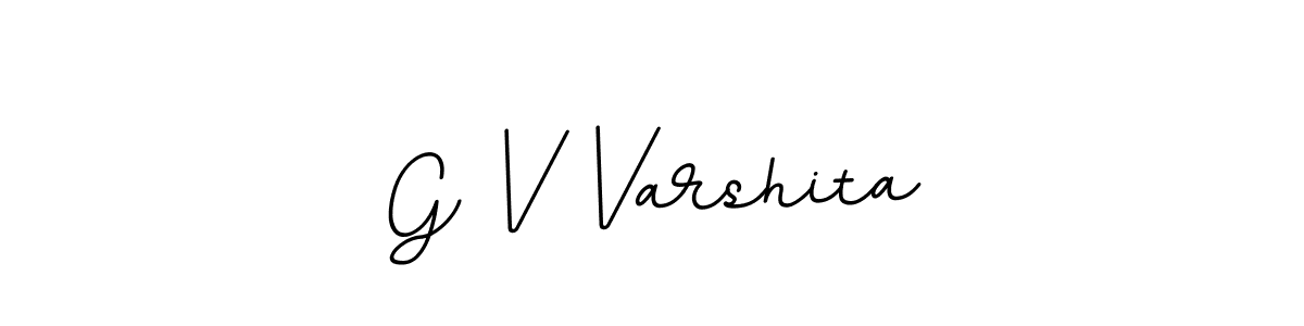 Design your own signature with our free online signature maker. With this signature software, you can create a handwritten (BallpointsItalic-DORy9) signature for name G V Varshita. G V Varshita signature style 11 images and pictures png