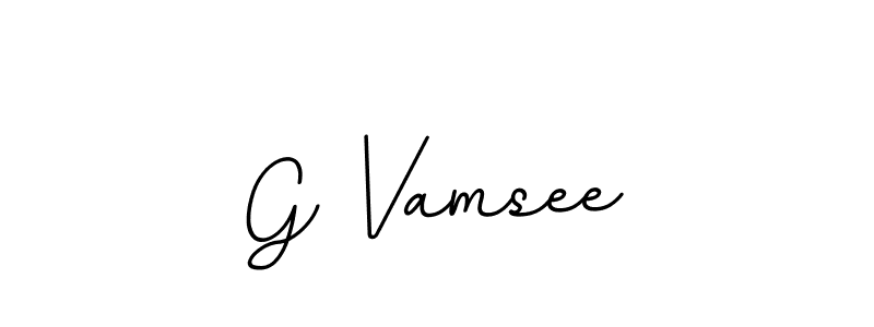 Design your own signature with our free online signature maker. With this signature software, you can create a handwritten (BallpointsItalic-DORy9) signature for name G Vamsee. G Vamsee signature style 11 images and pictures png