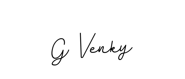 Make a beautiful signature design for name G Venky. With this signature (BallpointsItalic-DORy9) style, you can create a handwritten signature for free. G Venky signature style 11 images and pictures png