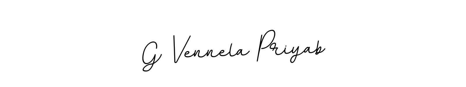You should practise on your own different ways (BallpointsItalic-DORy9) to write your name (G Vennela Priyab) in signature. don't let someone else do it for you. G Vennela Priyab signature style 11 images and pictures png